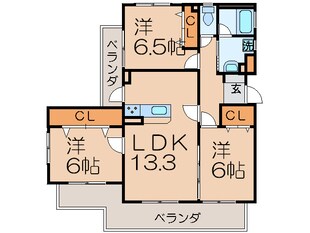 クレールコパンⅡの物件間取画像